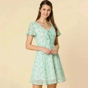 Allegra K Floral Printed Dress